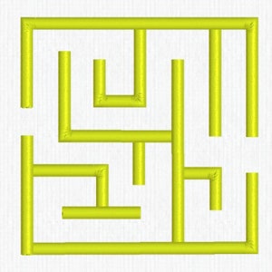 Labyrinth, Maze, Garden Embroidery Design