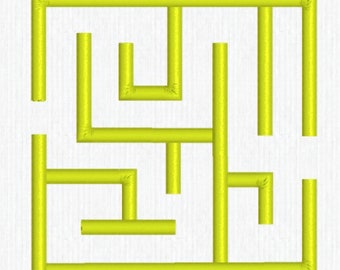 Labyrinth, Maze, Garden Embroidery Design