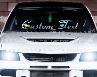 Cursive Car Decal - Etsy