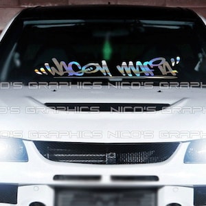 Wagon Mafia Handwritten Windshield Graphic Decal Car Sticker Banner JDM Vinyl KDM Euro USDM
