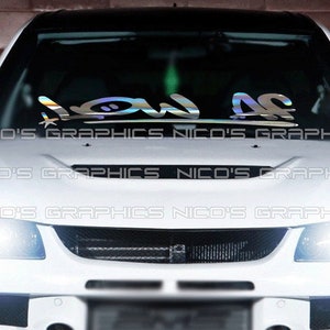 Low AF Windshield Graphic Decal Car Sticker Banner JDM Vinyl Euro KDM Lowered