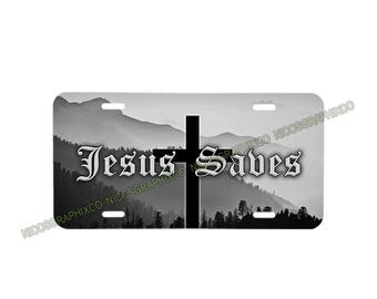 Jesus Saves License Plate Religious Christian God Pray Blessed