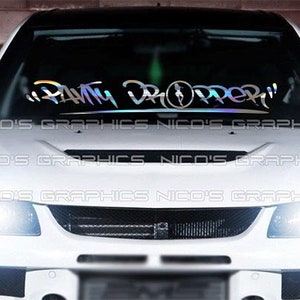 Panty Dropper Windshield Graphic Decal Car Sticker Banner JDM Vinyl KDM Euro USDM Domestic Import
