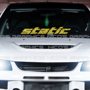 Static Windshield Graphic Decal Car Sticker Banner JDM Vinyl Truck Euro KDM