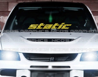 Static Windshield Graphic Decal Car Sticker Banner JDM Vinyl Truck Euro KDM