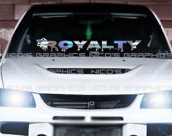 Royalty Windshield Graphic Decal Car Sticker Banner JDM Vinyl Truck Euro KDM