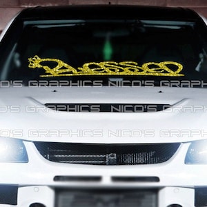 Blessed Windshield Graphic Decal Car Sticker Banner JDM Vinyl Truck Euro KDM