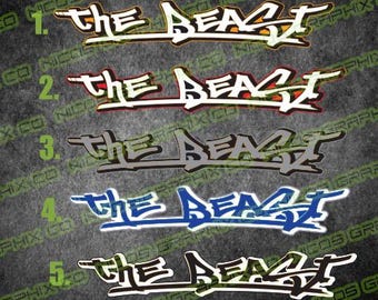 The Beast Vinyl Decal: Car Truck Graffiti Sticker
