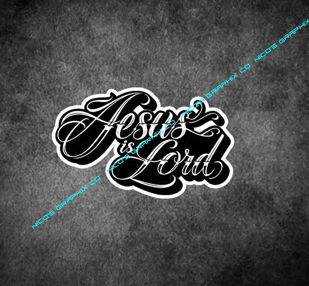 Jesus is Lord Vinyl Religious Decal Sticker (x2) - Etsy