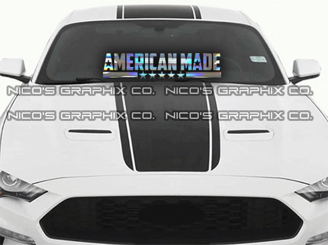 American Made Windshield Vinyl Decal: Patriotic Car Sticker - Etsy