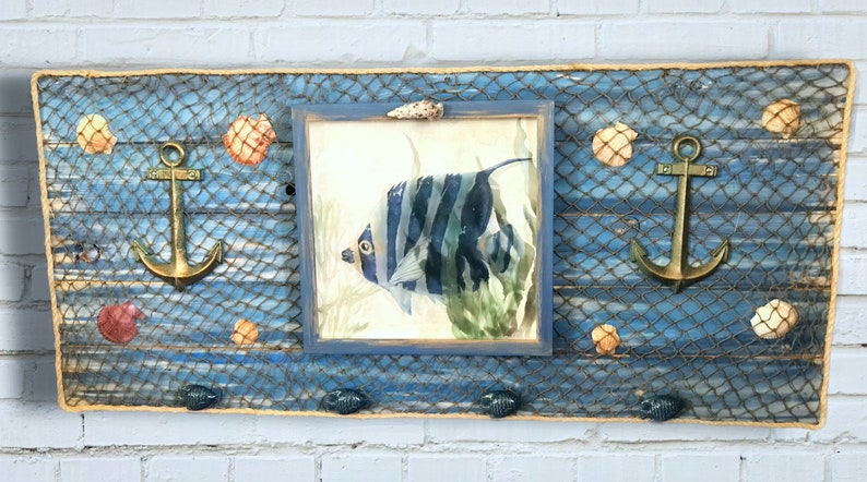 Under the Sea Wooden Wall Hanging | With Nets & Anchors