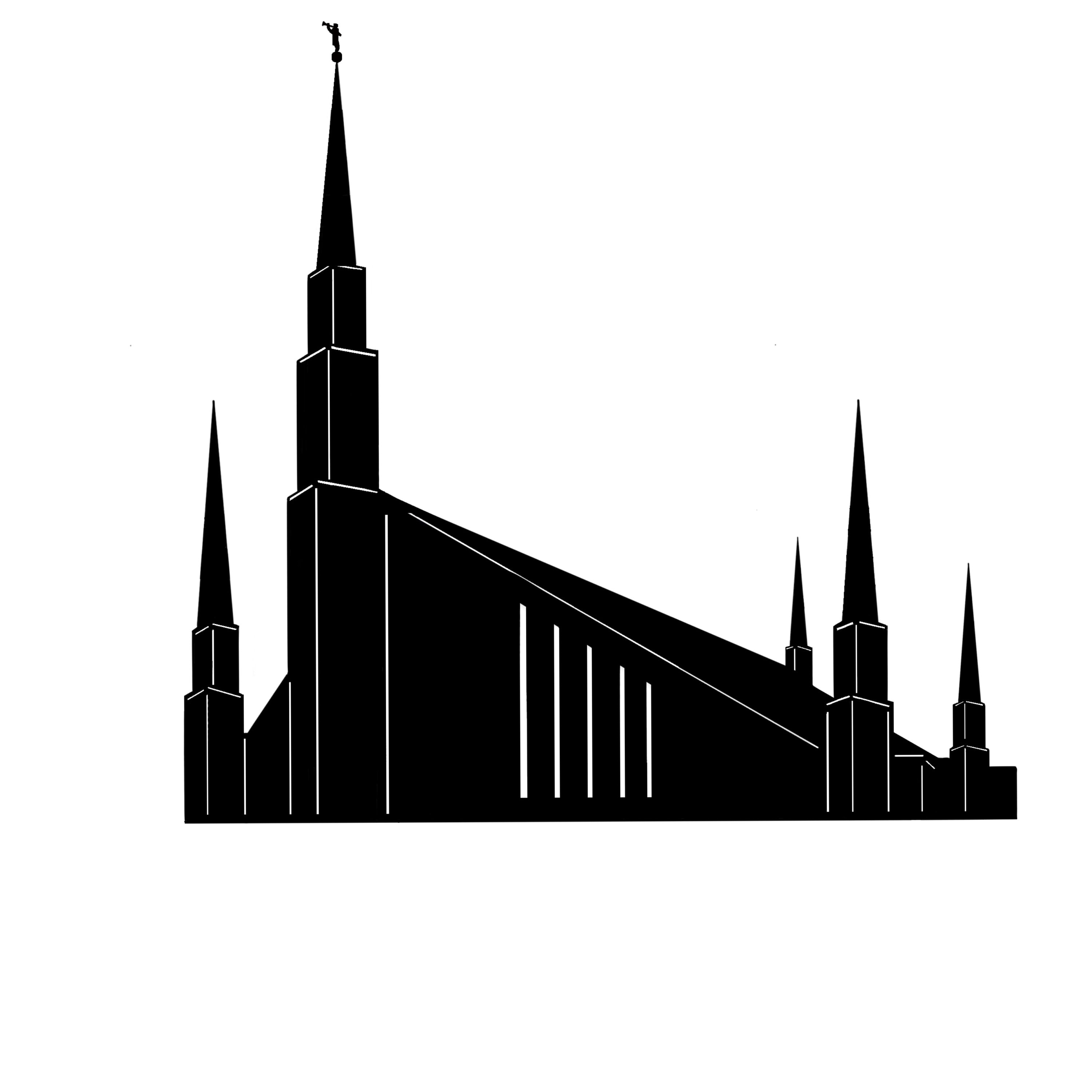 Latter-day Saint Temples Silhouette Sketches Art | SVG and PNG Files ...