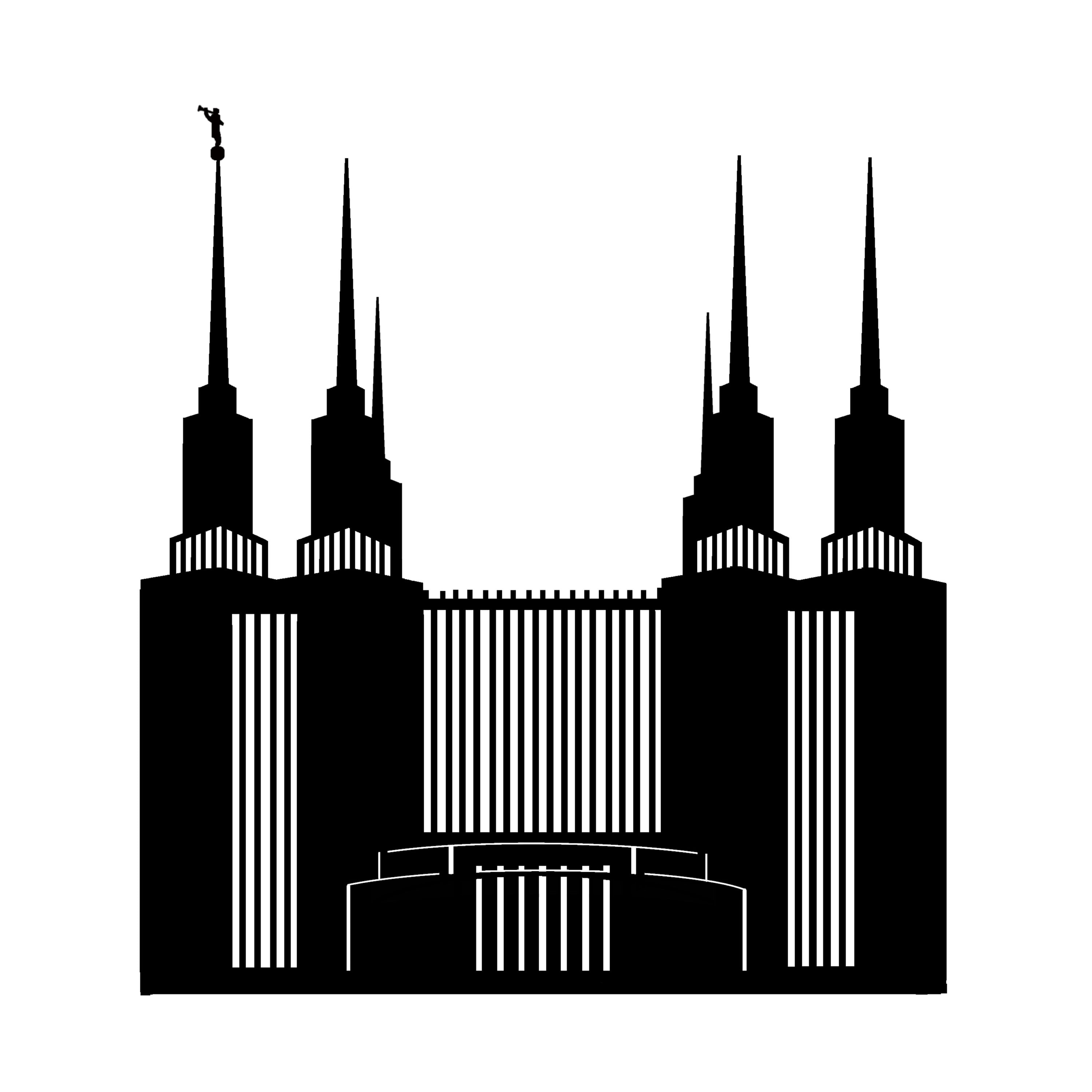 Latter-day Saint Temples Silhouette Sketches Art | SVG and PNG Files ...