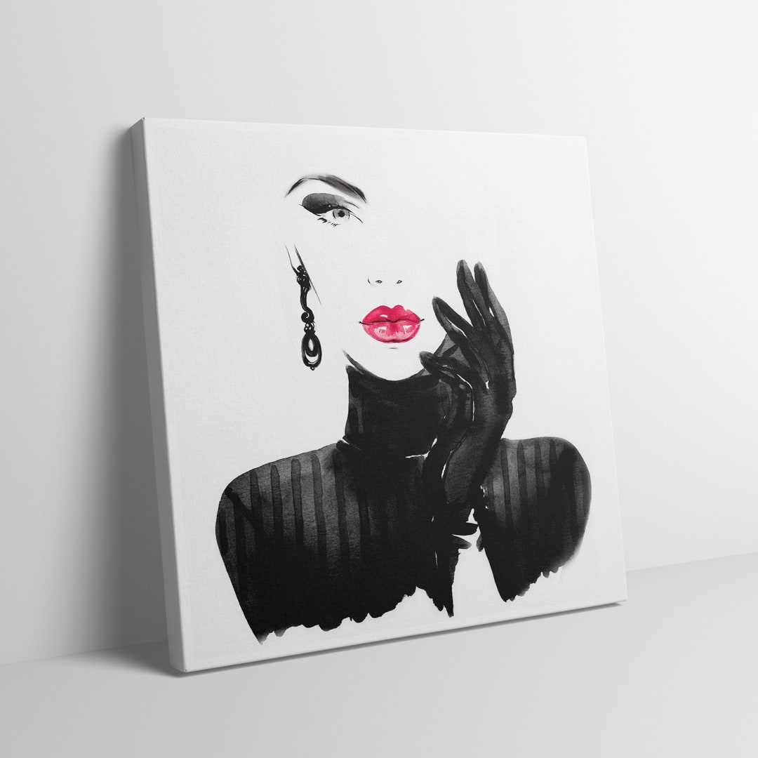 Aesthetic Room Decor. Woman Wall Decor. Woman Portrait Wall Decor. Face Canvas Wall Art. Room