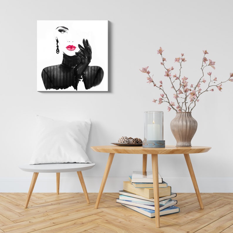 Aesthetic Room Decor. Woman Wall Decor. Woman Portrait Wall Decor. Face Canvas Wall Art. Room