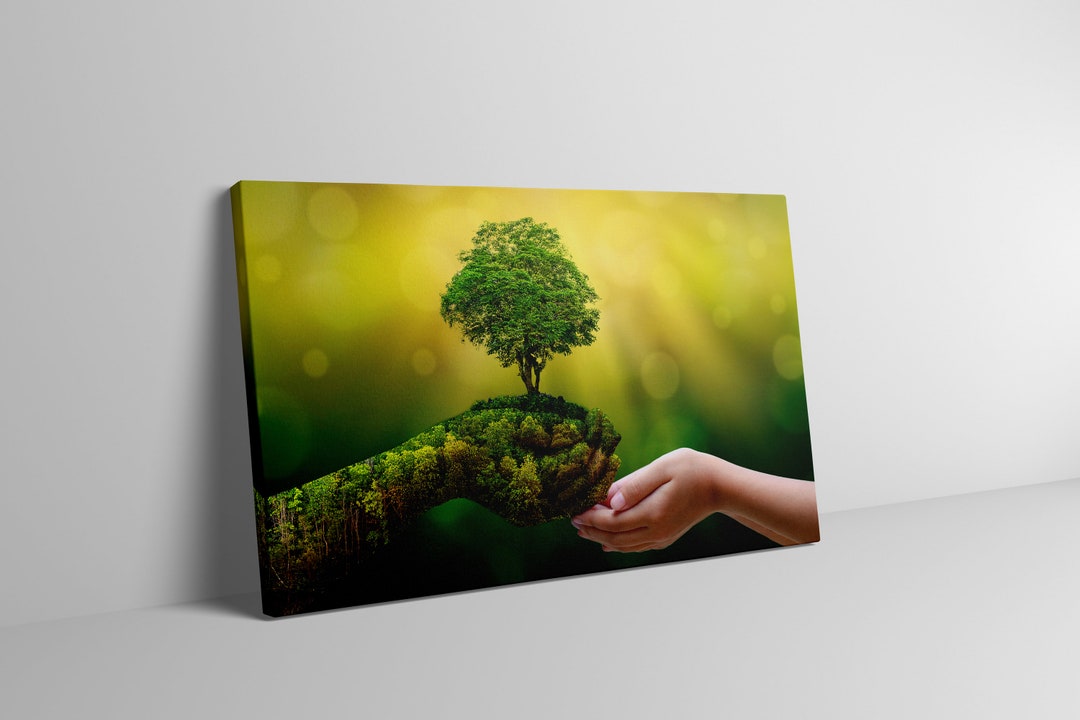 Nature Wall Art. Tree of Life. Tree Wall Art. Green Nature Art ...
