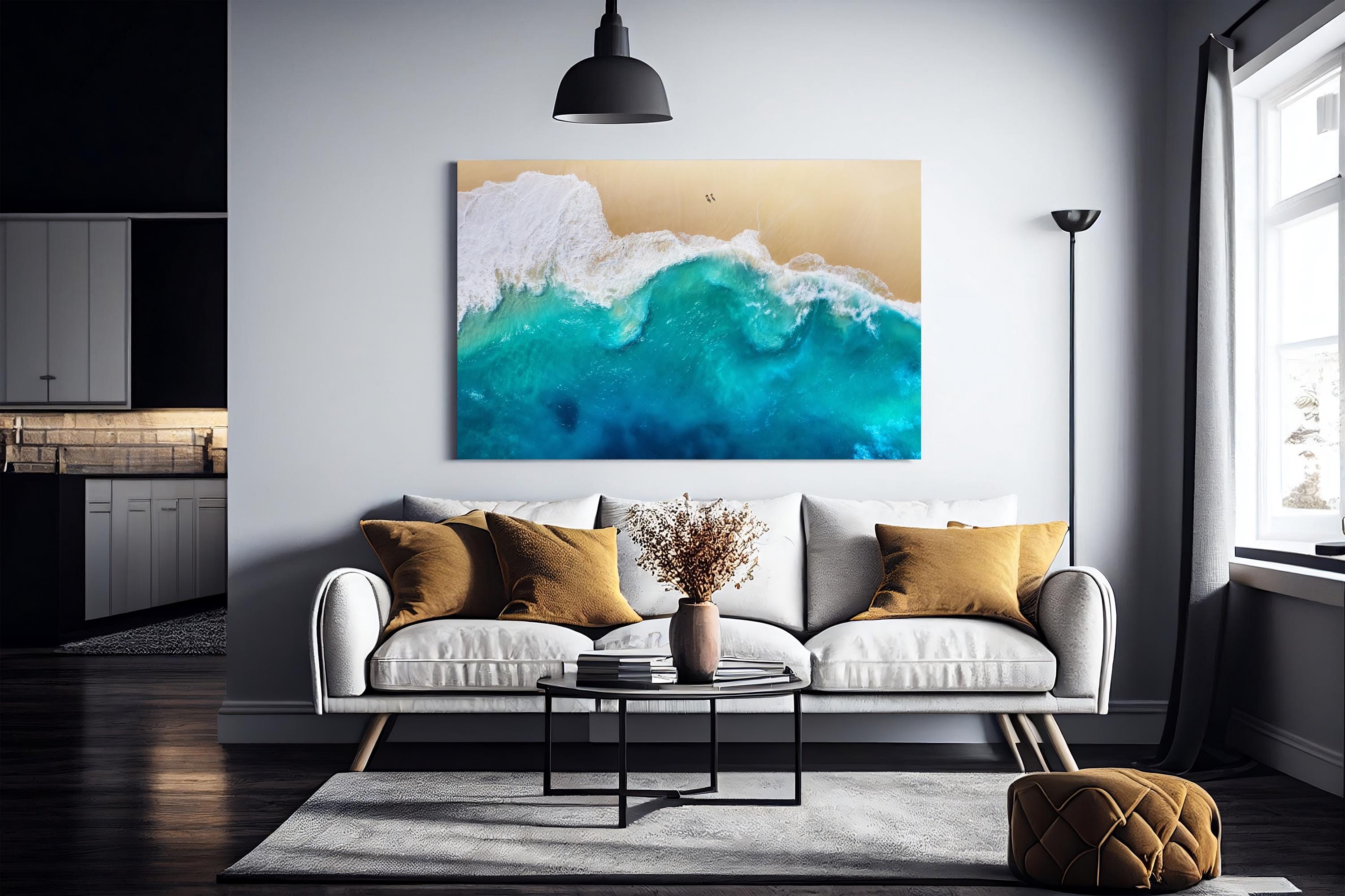 Beach Wall Art Canvas & Poster Print, Ocean Wave Decor - Etsy