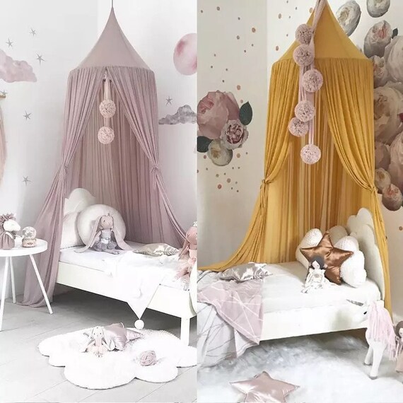 Childrens Bed Canopy Princess Canopy Bed Round Dome Etsy UK