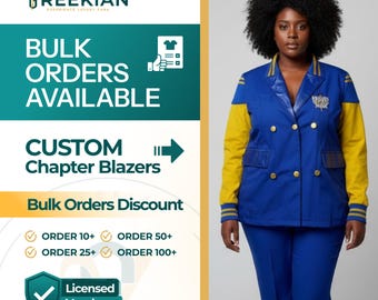 Custom Greek Sorority Varsity Blazer: Embroidered Sorority Events