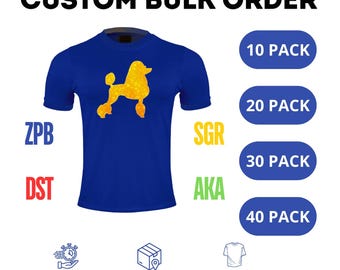 Custom Sorority T-Shirt - Zeta Phi Beta, Delta Sigma Theta, AKA, Sigma Gamma Rho - Customizable Greek Apparel for Events & Gifts Bulk Order