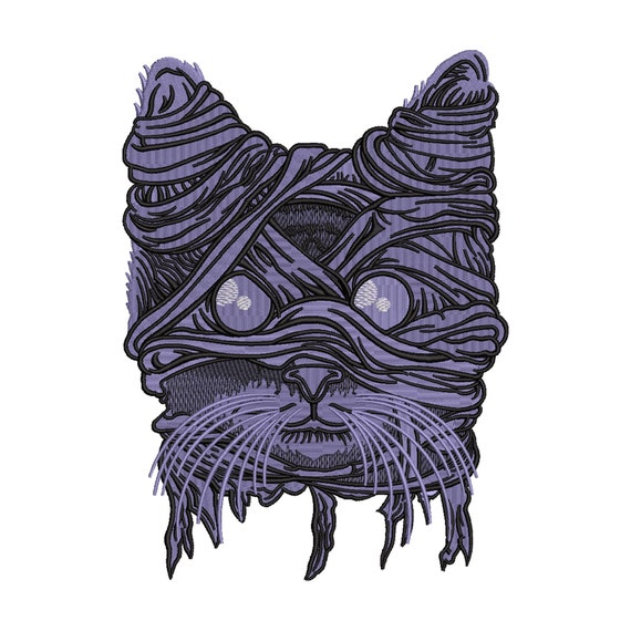 Cat Mummy Embroidery Designs Halloween Embroidery Patterns Etsy