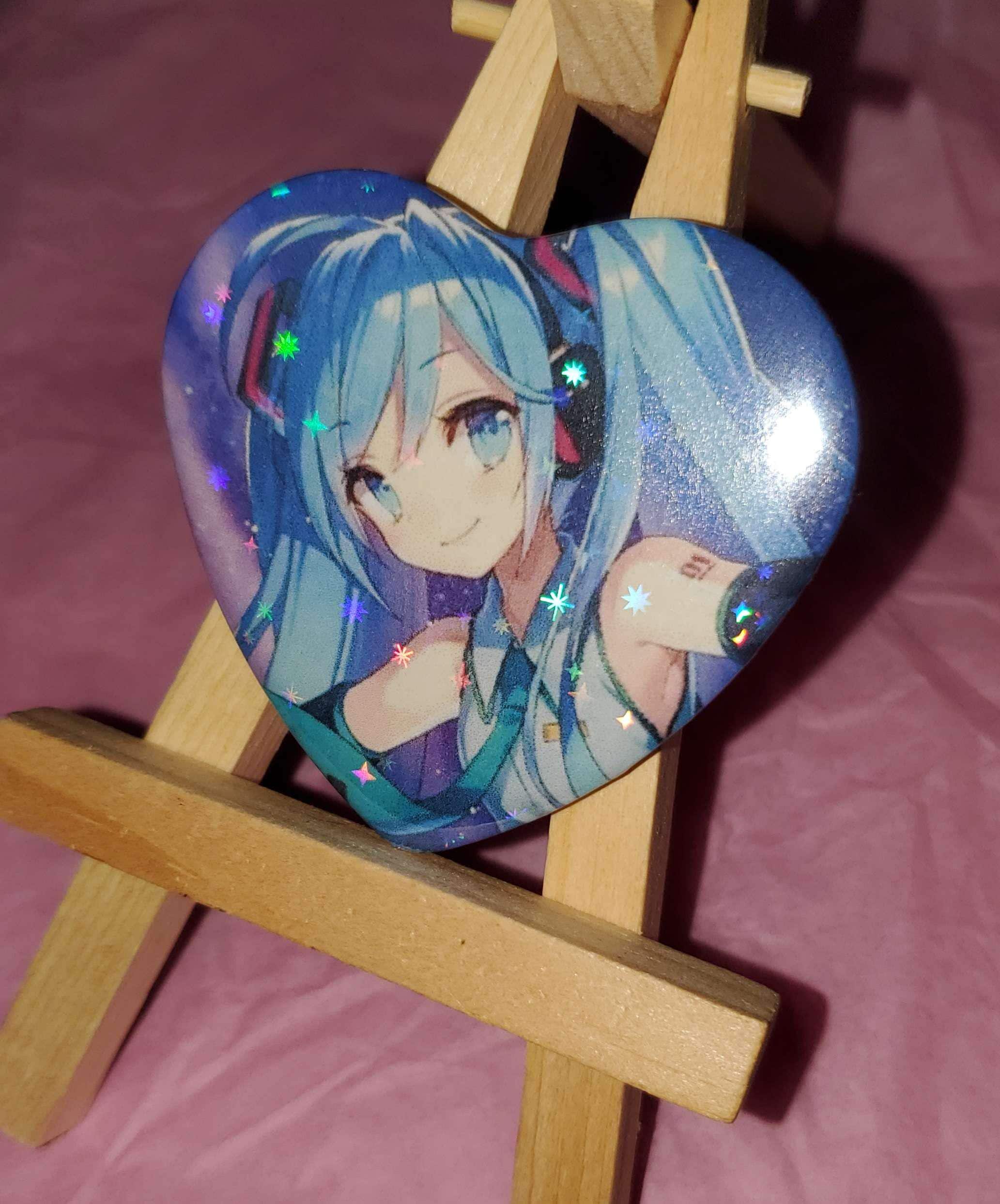 初音ミク マグネットバッジ 初音ミク ハート型ピンバッジとマグネット - Etsy 日本