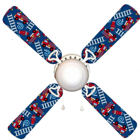 Fire Trucks 42 Ceiling Fan and Lamp - Etsy