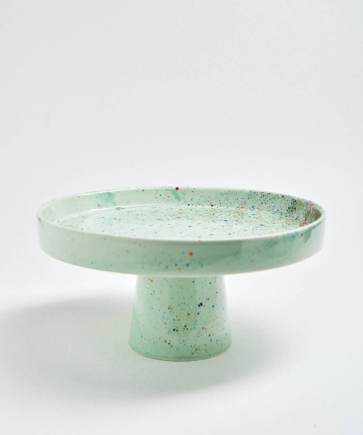 Confetti Cake Stand Rainbow Cake Stand Handmade Ceramic Etsy