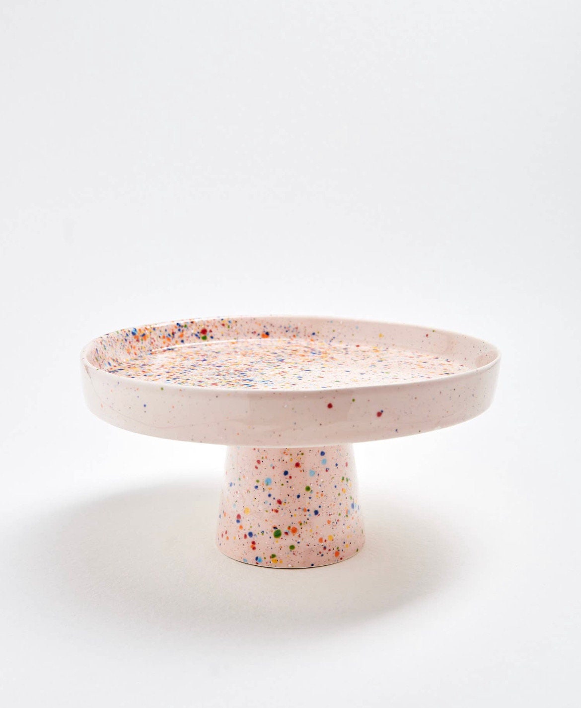 Confetti Cake Stand Rainbow Cake Stand Handmade Ceramic Etsy UK