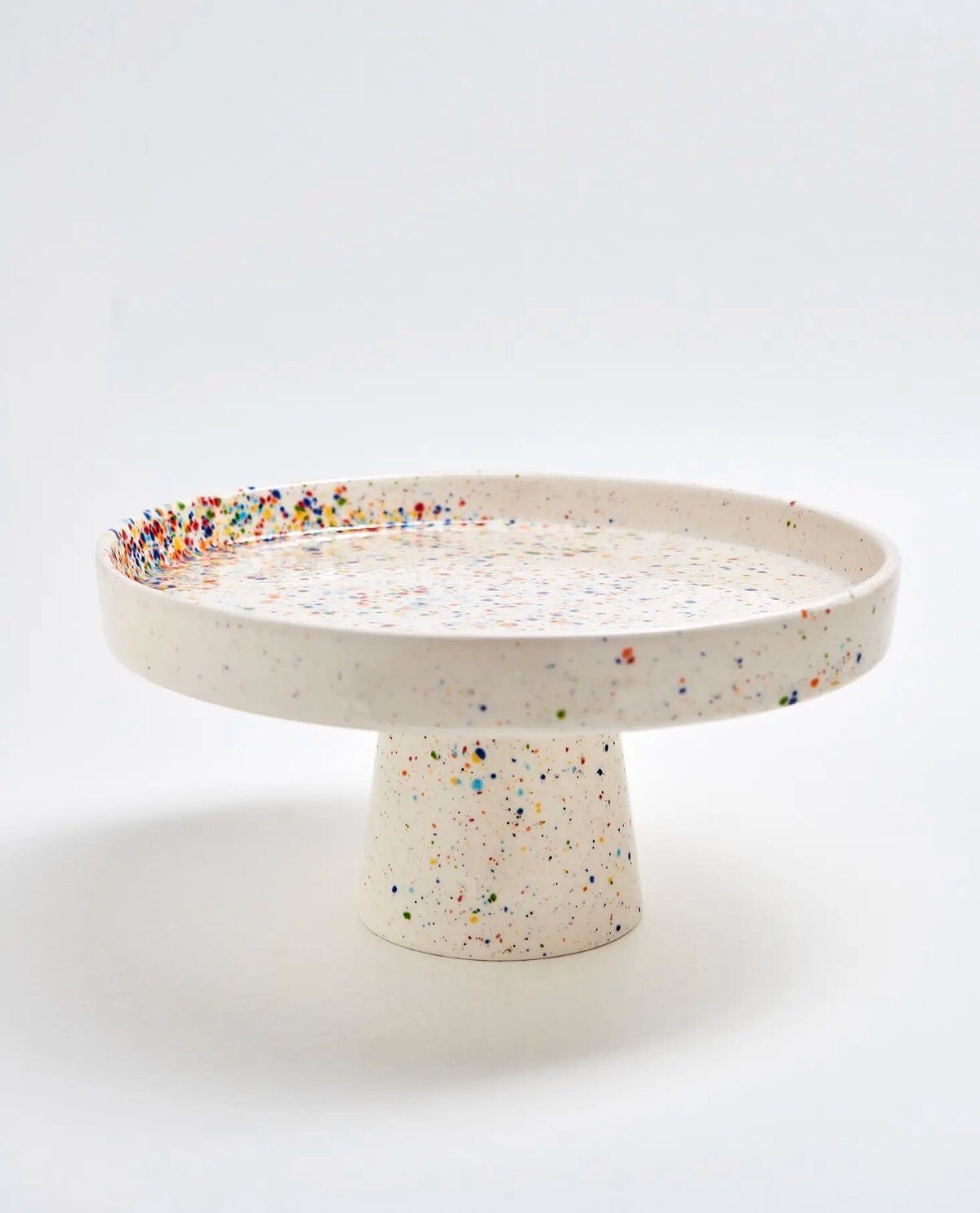 Confetti Cake Stand Rainbow Cake Stand Handmade Ceramic Etsy