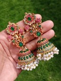 Nauratan Jhumka Earrings: Indian Wedding Jewelry