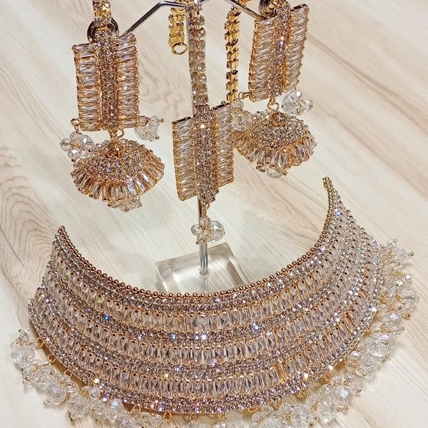AD  high quality  Jewelry Set Unique Style / Indian Pakistani Shaadi Jerwelry Wedding/ Sabyasachi Bollywood
