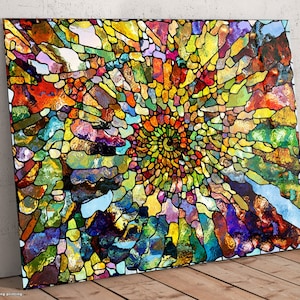 Mosaic Wall Art, Durable Glass Panel, Glass Printing Decor, Large Wall Art Decor, Tempered Glass Art, Glass Wall Decor, Glass Wall Art