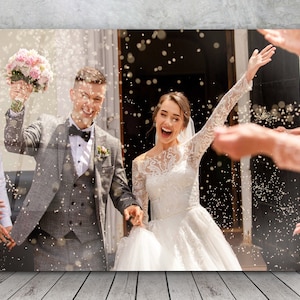 Anniversary Gift Custom Wedding Photos Personalised Tempered Glass Wall Art Prints Glass Wall Decor Custom Glass Art
