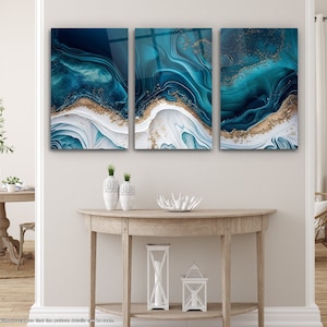 Glass Wall Art Ocean-tempered Glass Art-large Glass Wall Art-panoramic ...