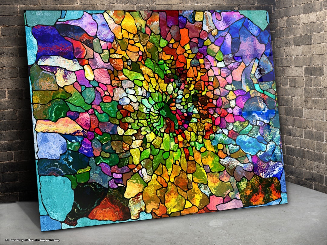 Mosaic Glass Wall Art, Mosaic Wall Art, Durable Glass Panel Glass