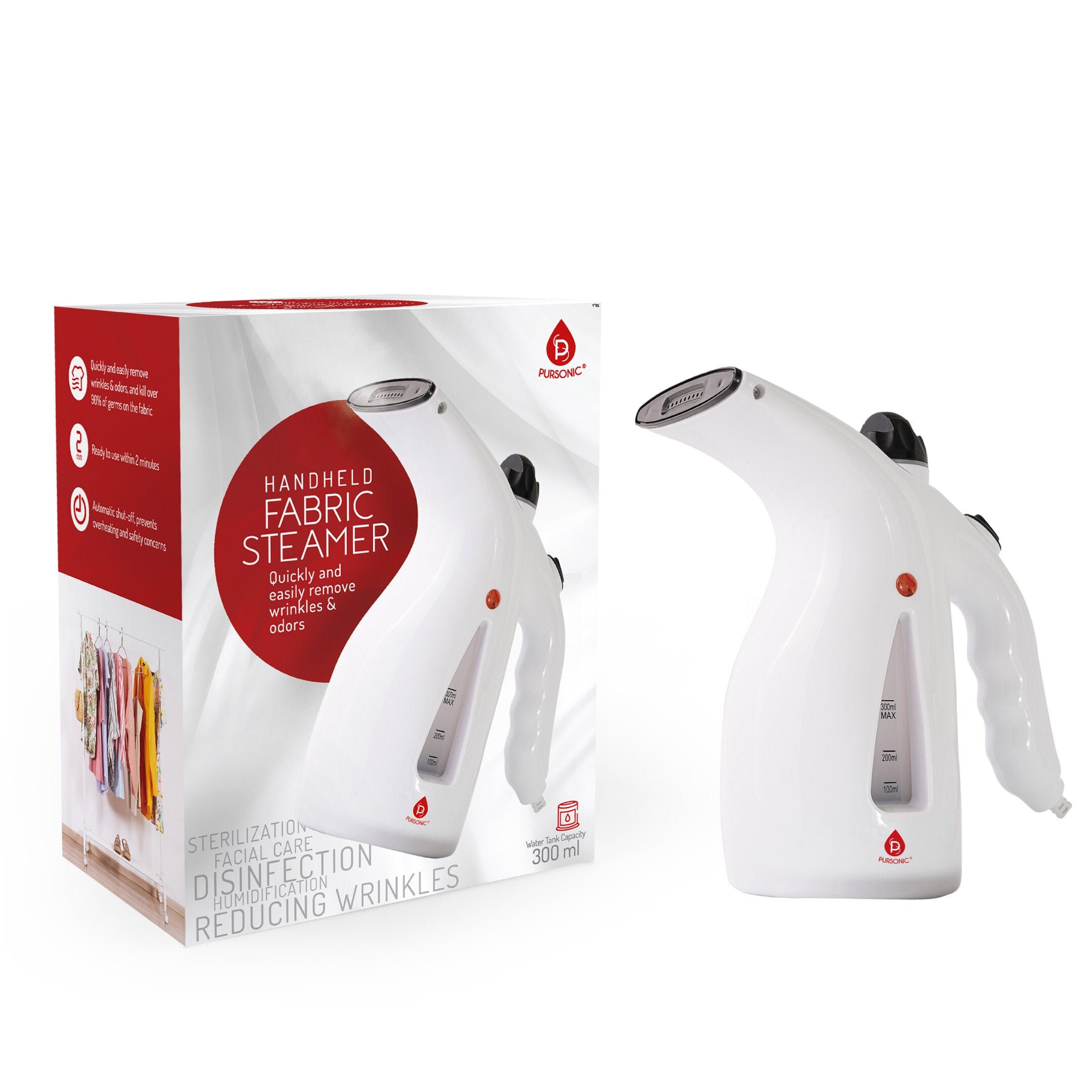 pursonic portable fabric steamer