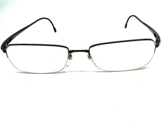 Silhouette 7546 50 6053 Titanium Black Half Rim Eyeglasses Frames 55-17 H11106