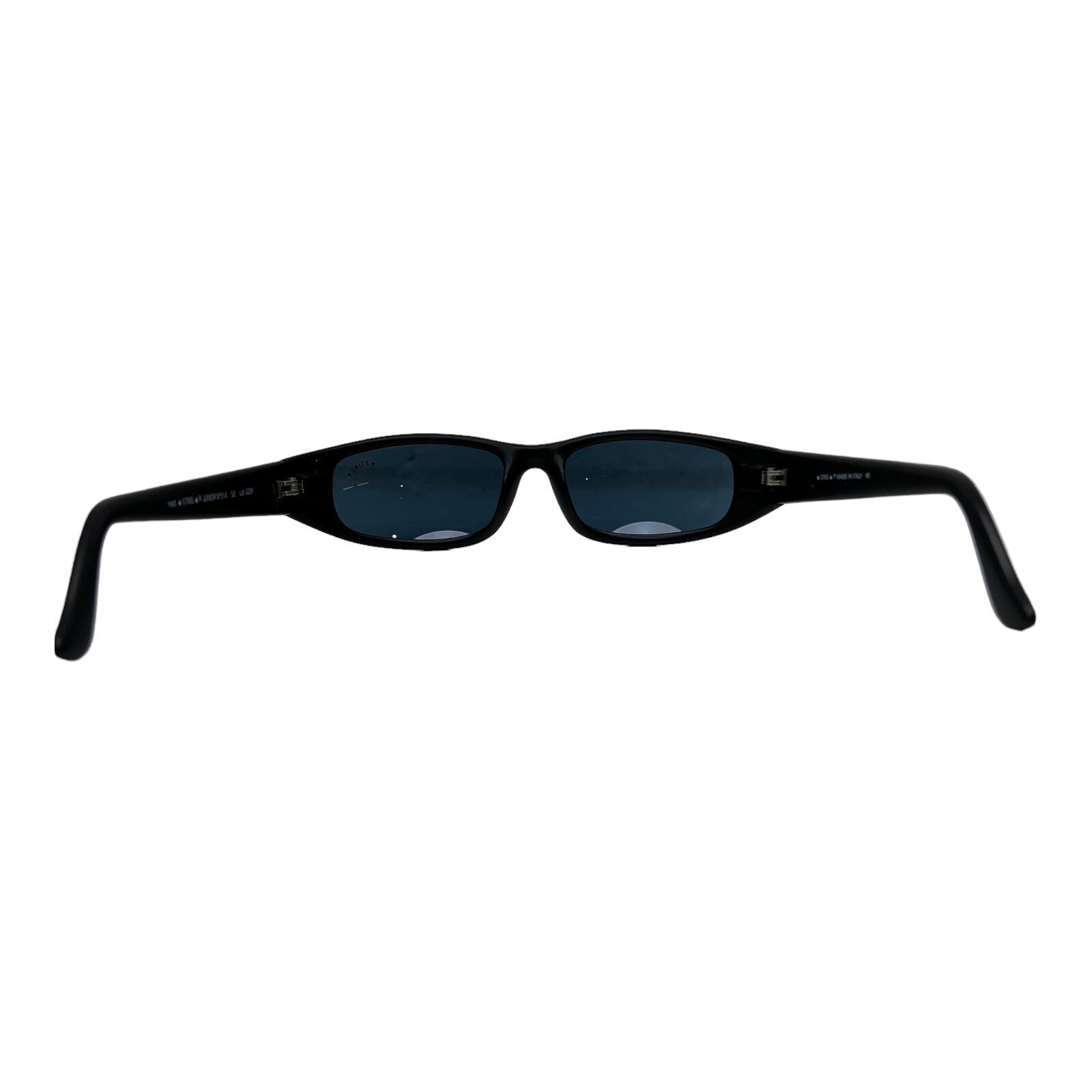 Police Sting Sunglasses Black Blue Lens Wrap Biker Junior