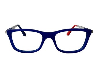 Ray-Ban RB1549 3652 Monturas de anteojos para niños Azul Rojo Borde completo 46-16-125 H5070