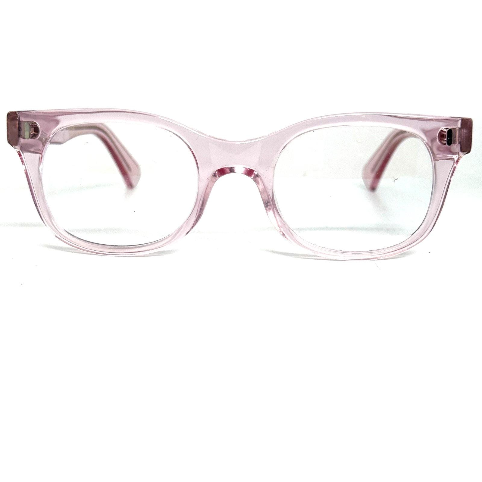 Caddis Eye Appliances Bixby クリアピンク スクエア型眼鏡フレーム 49