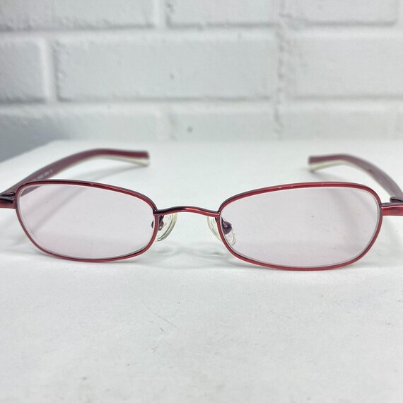Miyazawa  Eyeglasses Frames Red Round Oval Metal … - image 2