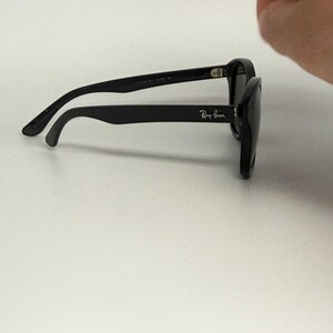 Ray-Ban RB4203 601 Black Round Sunglasses Green Classic G-15 Lenses 51mm Italy image 4