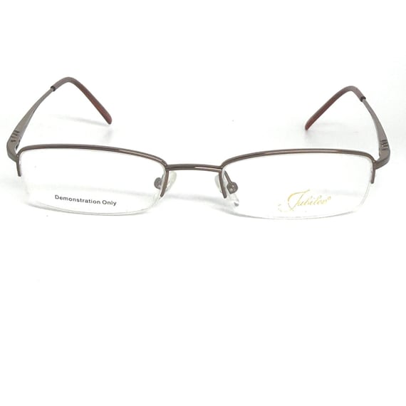 Jubilee Eyeglasses Frames Brown Rectangular Half … - image 1