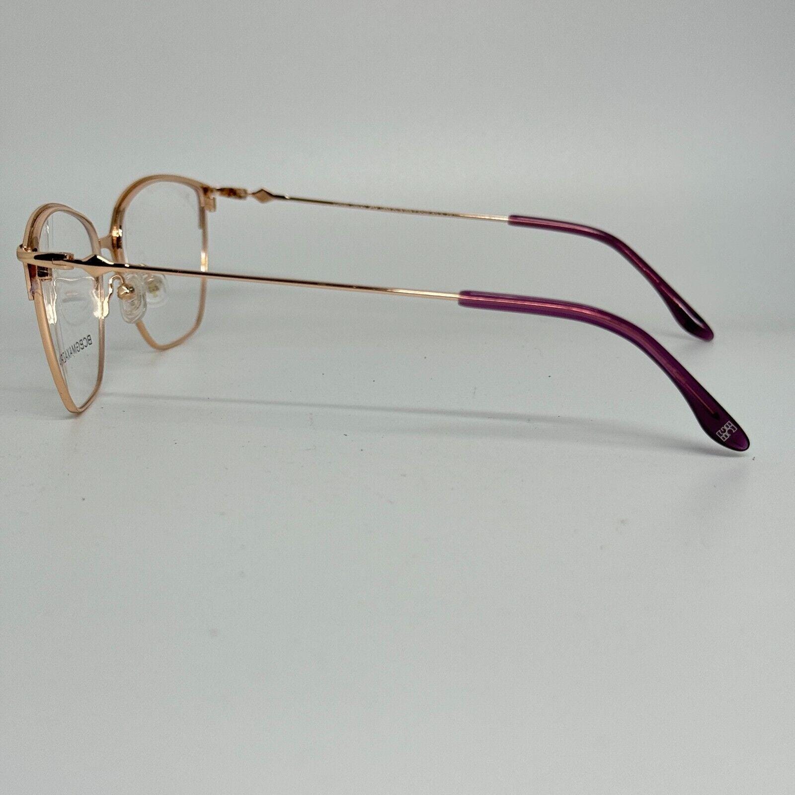 BCBGMAXAZRIA Henley Purple Rose Gold Eyeglasses Frame 54-15 