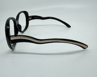 Prada SPR 08L 57-18-130 7ZI-6S1 Sunglasses Frames Dark Brown