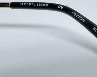 BCBGMAXAZRIA Eyeglasses Frames PEYTON BLACK Gold Cat Eye 53  display picture 3