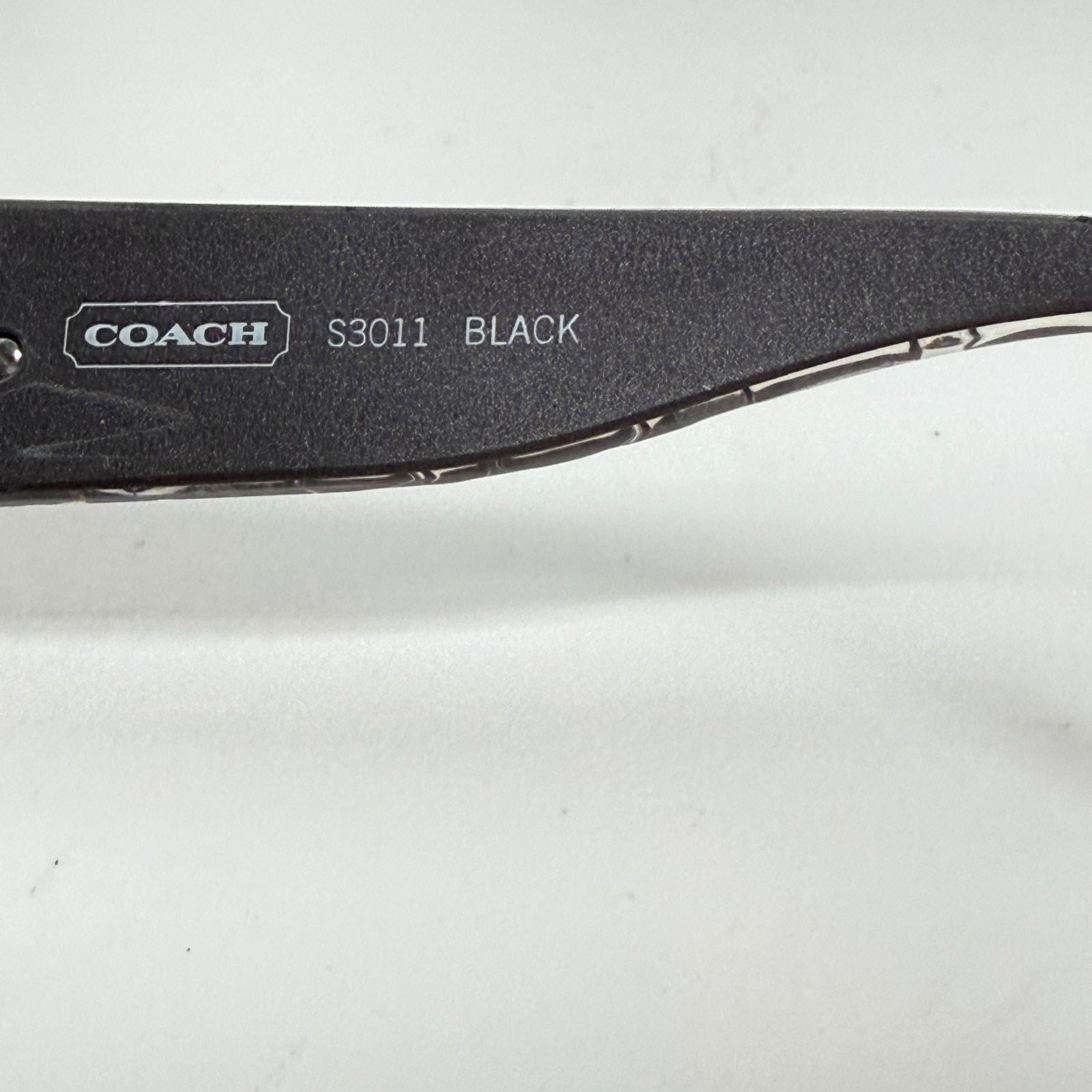 Coach S3011 BLACK‎ 55-16-120 Black/Gray Crystal Full Rim Sunglasses Frame 19806 Coach S3011 BLACK 55-16-120 Black/gray Crystal Full Rim  main image 2