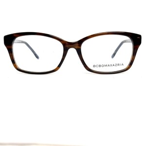 BCBGMAXAZRIA Merissa Brown Horn Eyeglasses Frame 53-16-140mm H16801-820