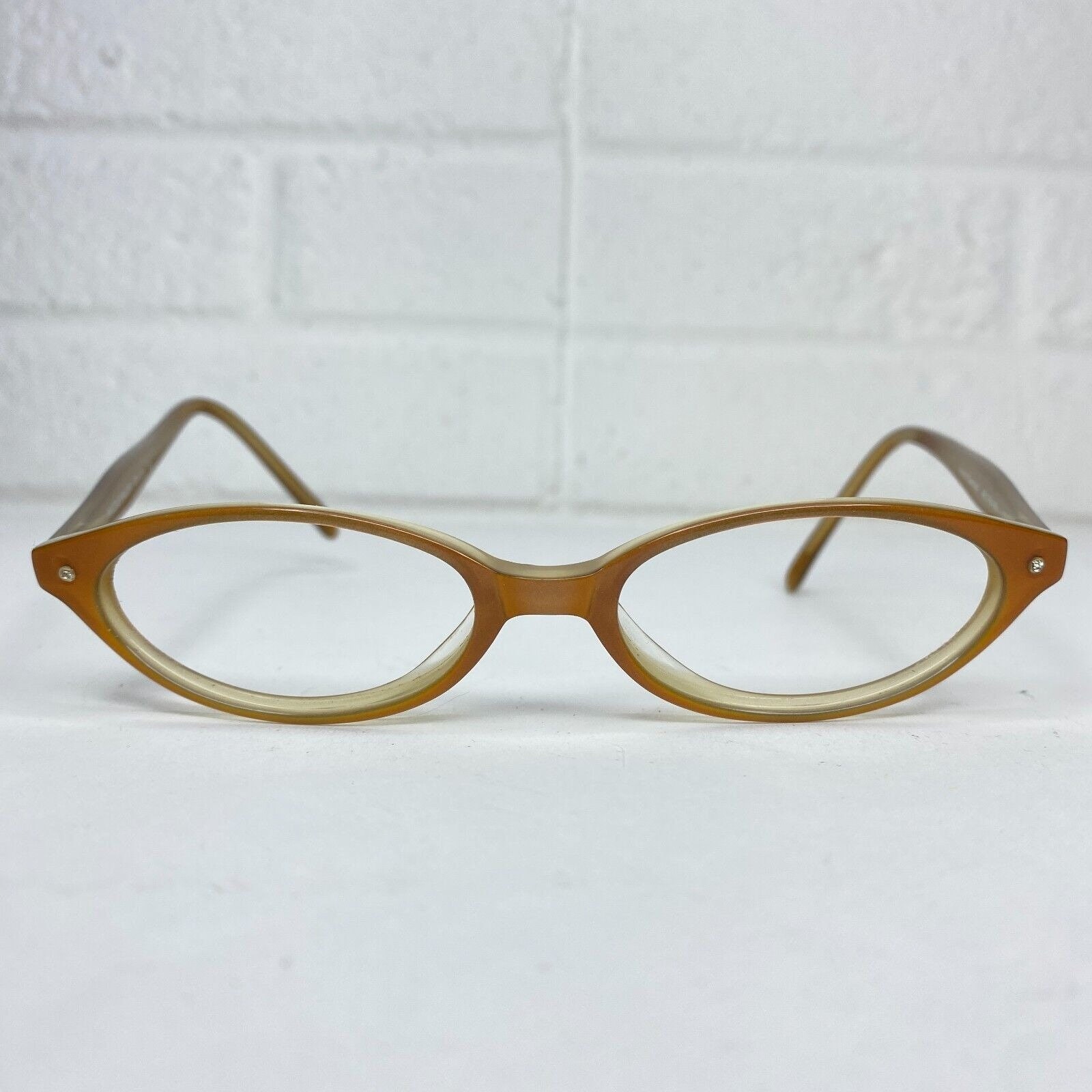 Nicole Miller Peanuts Eyeglasses Frame Blue Brown Round Frames